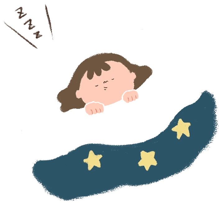 安眠している人のイラスト