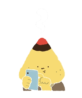 LINE予約するお灸さんのイラスト