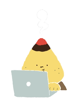 WEB予約するお灸さんのイラスト
