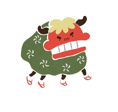 獅子舞のイラスト